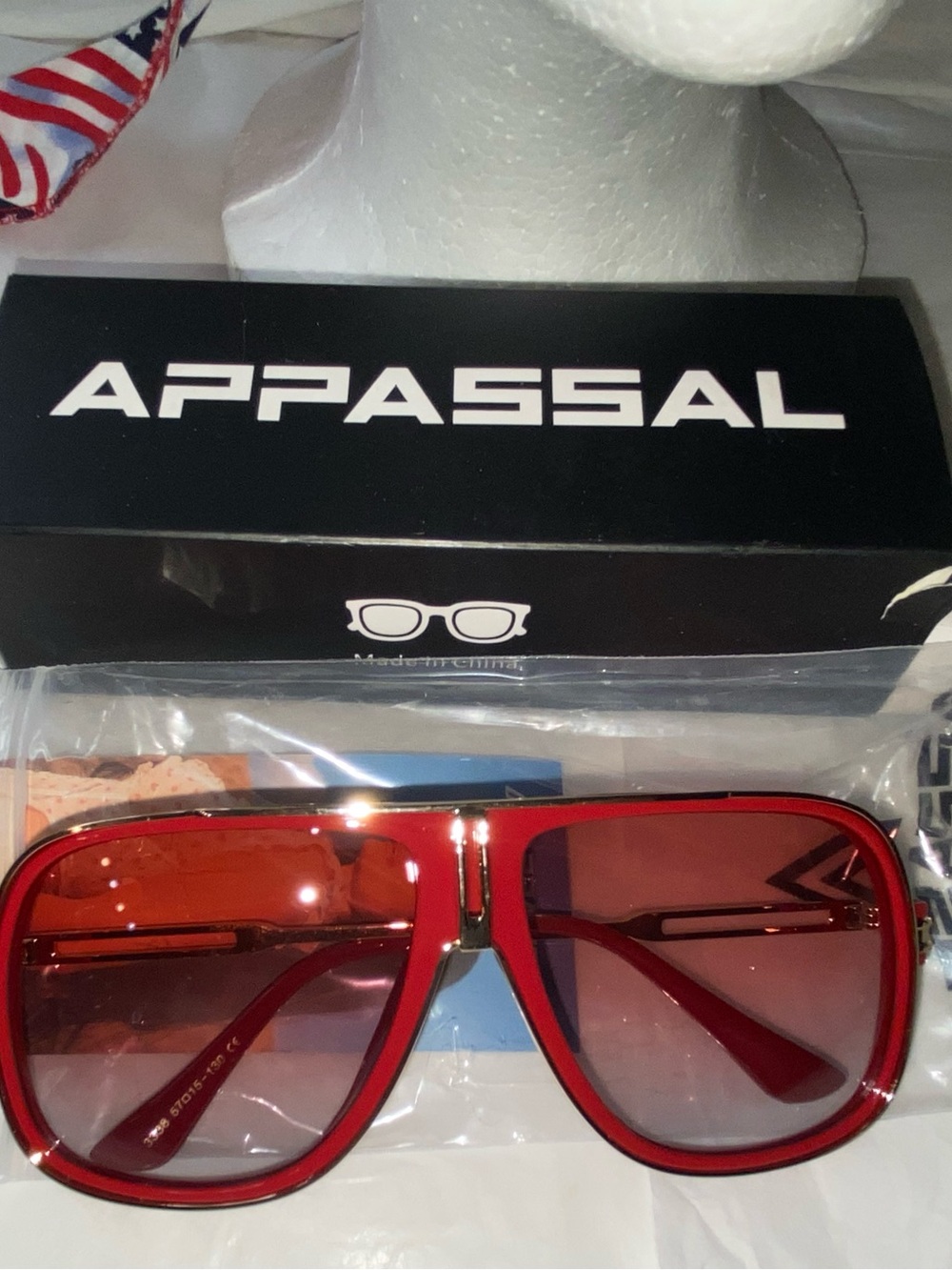 Red Women’s Oversized Aviator Sunglasses